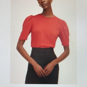 NWT! Rebecca Taylor Puffed Short Sleeve Top